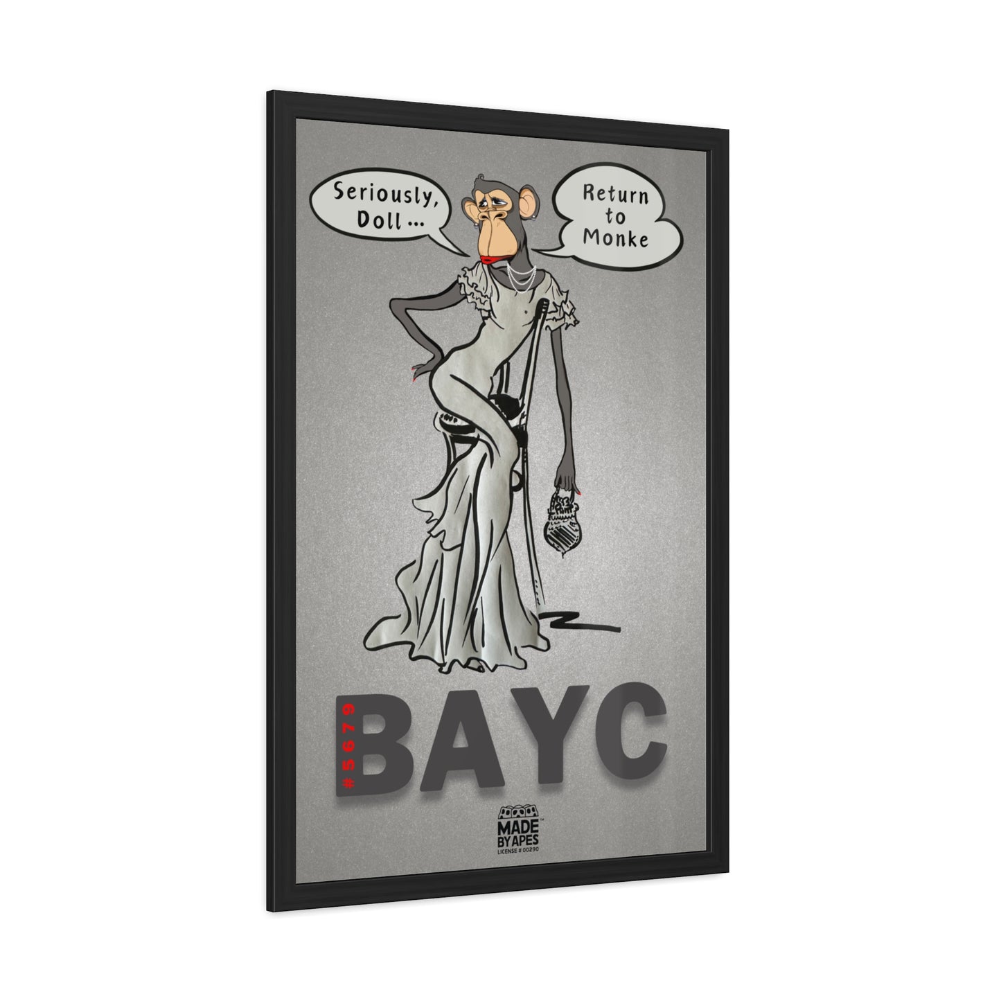 Framed Fashion Poster with BAYC #5679