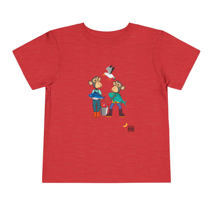 Toddler Short Sleeve Tee featuring Bored Ape fishermen with the day's catch