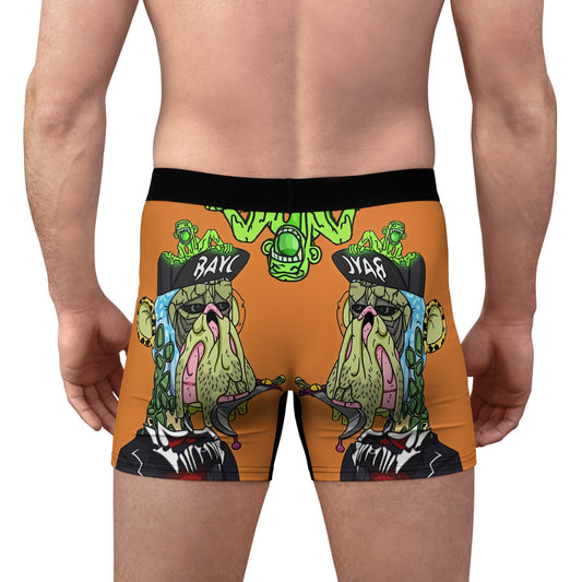 Men's Boxer Briefs / Happy Mutant BUNday! / "The Eddie" / Green, Orange